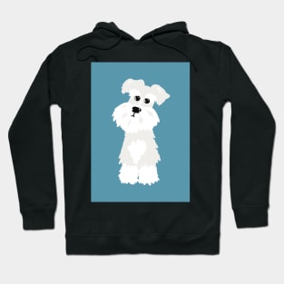 White Miniature Schnauzer Dog Hoodie